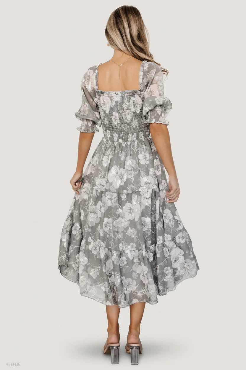 Fabian Jacquard Midi Dress | Dusty Sage