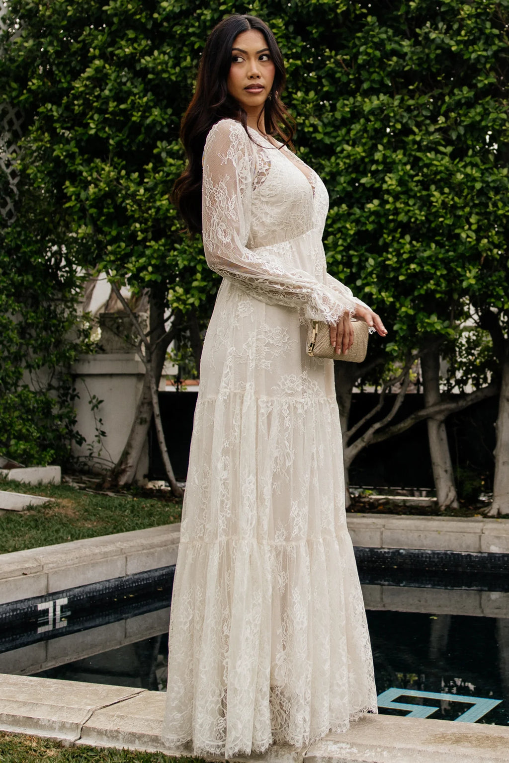 Gloria Lace Maxi Dress | Vintage Cream