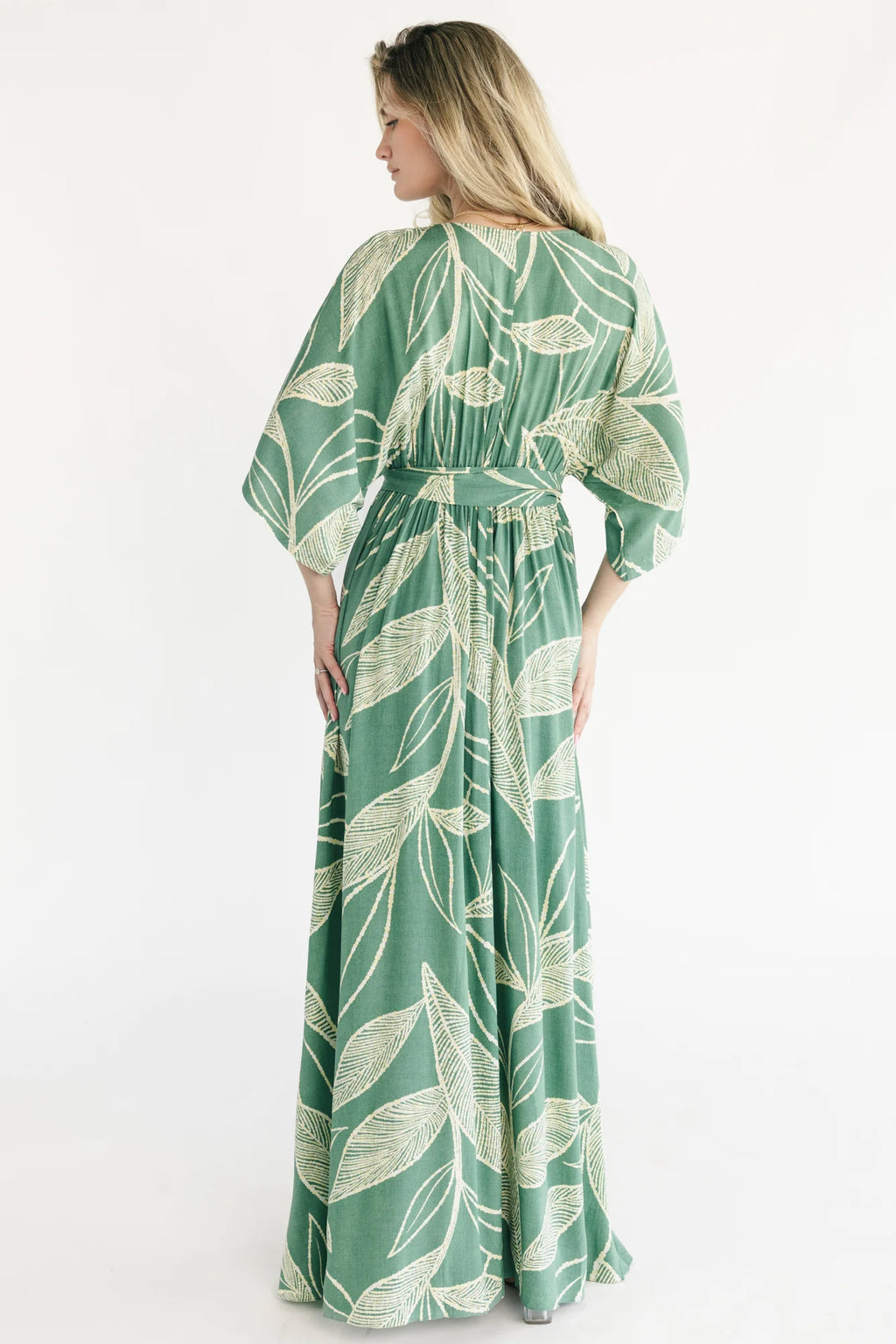 Kalea Maxi Dress | Green + Off White