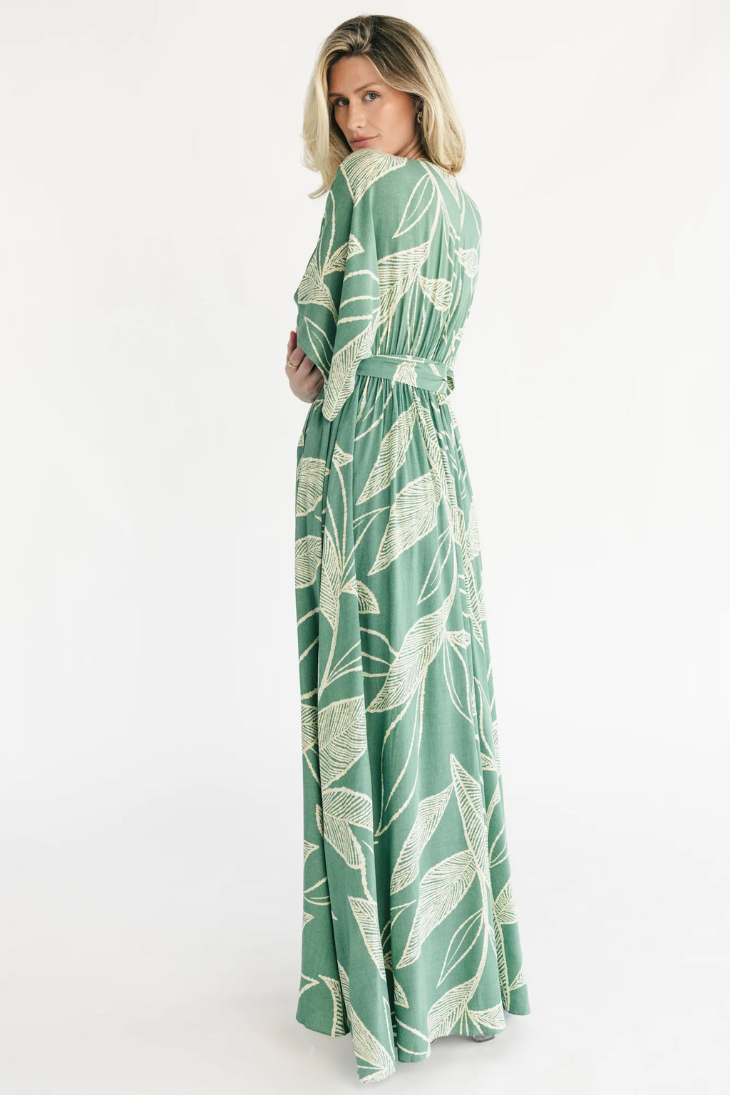 Kalea Maxi Dress | Green + Off White