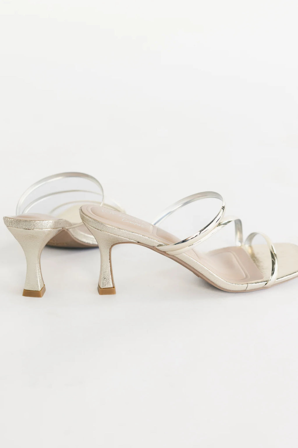 Lavon Slim Flared Heel | Gold