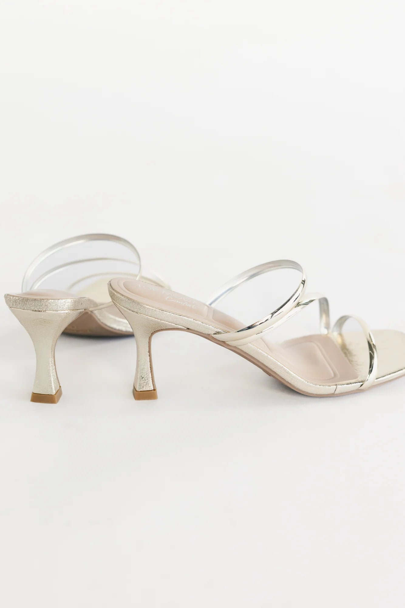 Lavon Slim Flared Heel | Gold