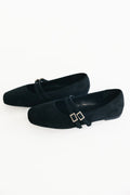 Azira Square Toe Flats | Black