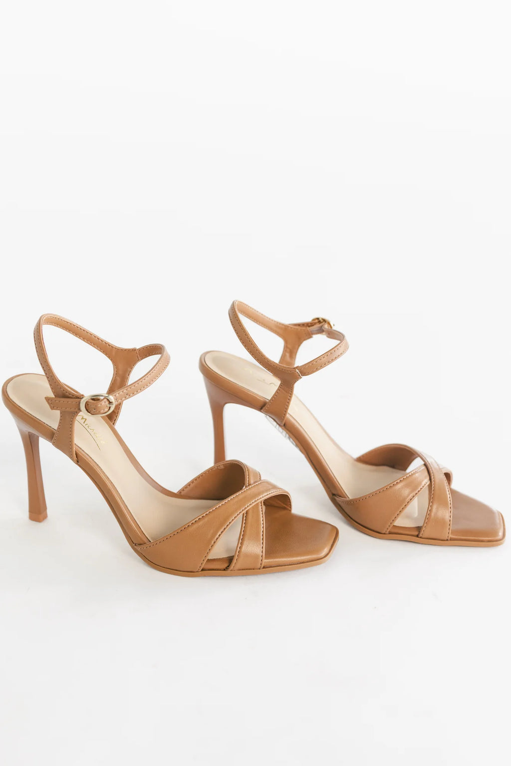 Catiana Crisscross Band Stilleto Heel | Tan