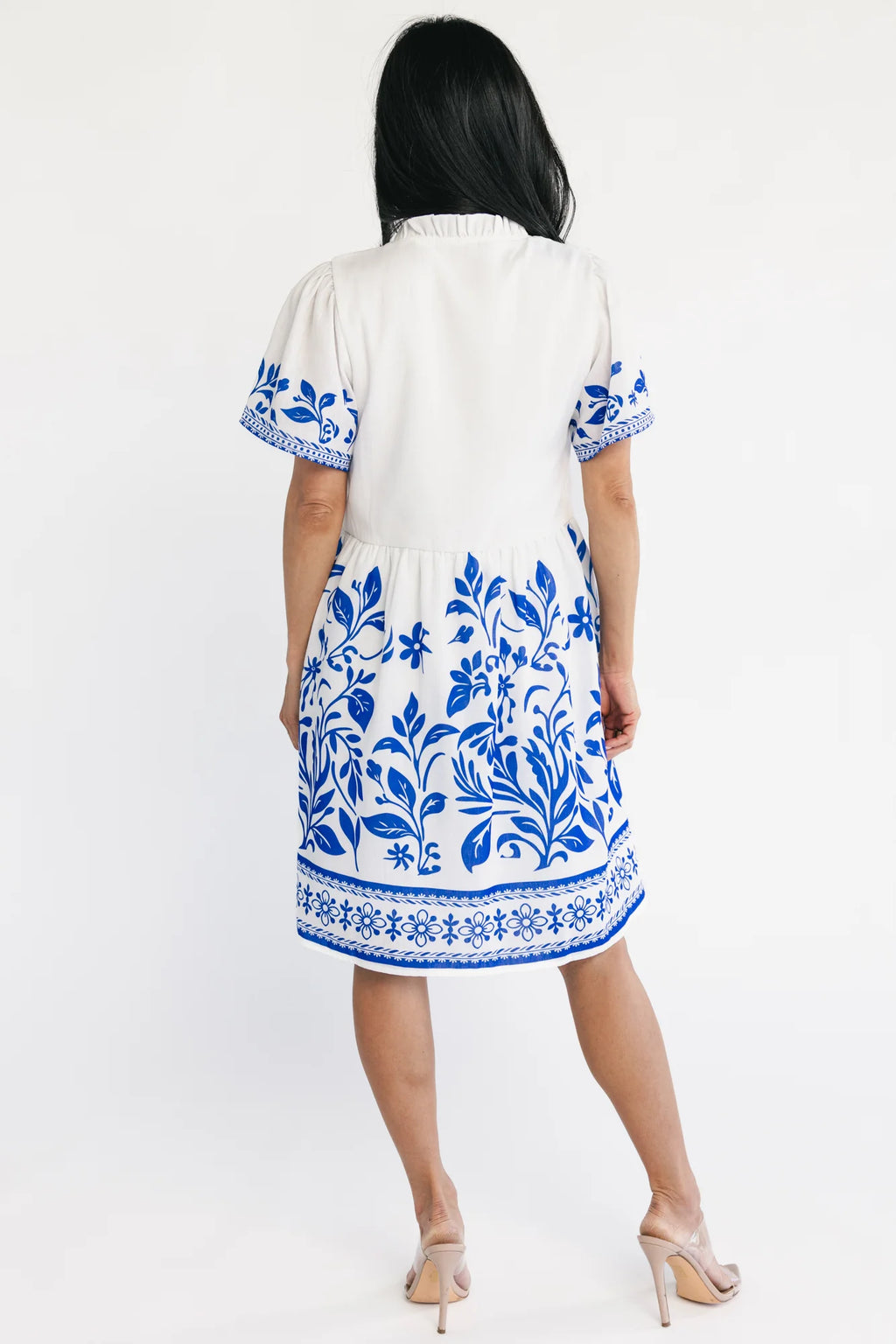 Palomina Short Dress | Cobalt Print