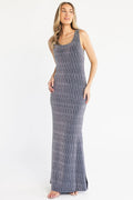 Desi Shimmer Gown | Black + Silver
