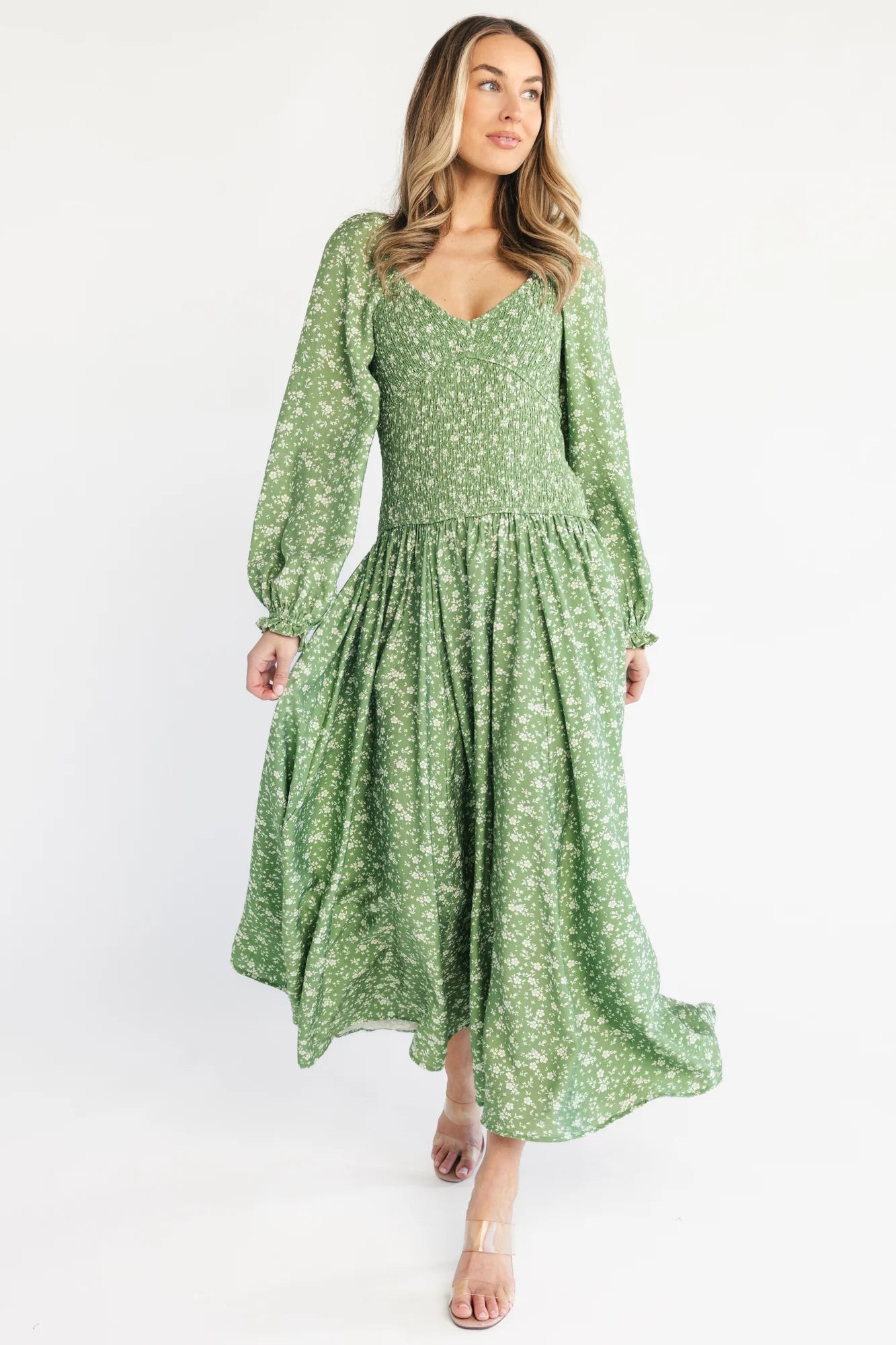Bunny Maxi Dress | Green Floral