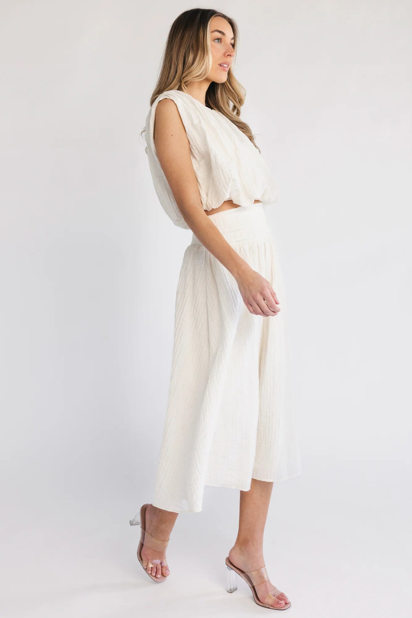 Mimi Top + Skirt Set | Ivory