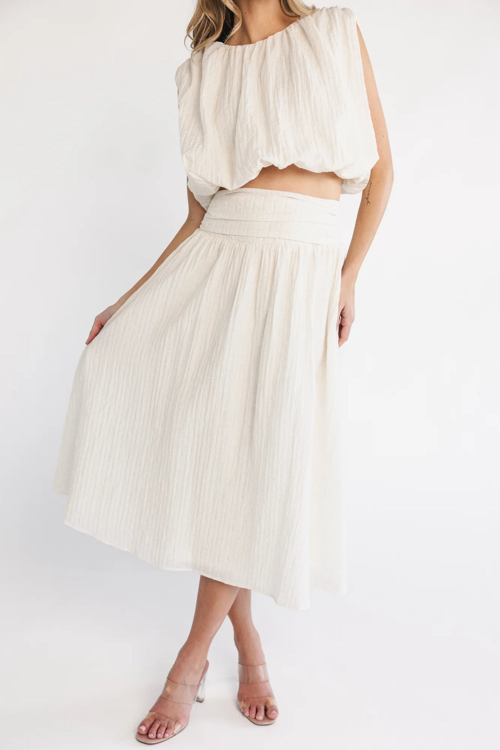 Mimi Top + Skirt Set | Ivory