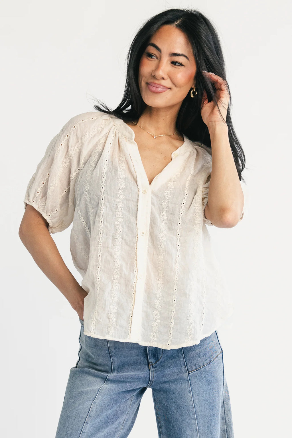 Bellamy Lace Top | Vintage Cream