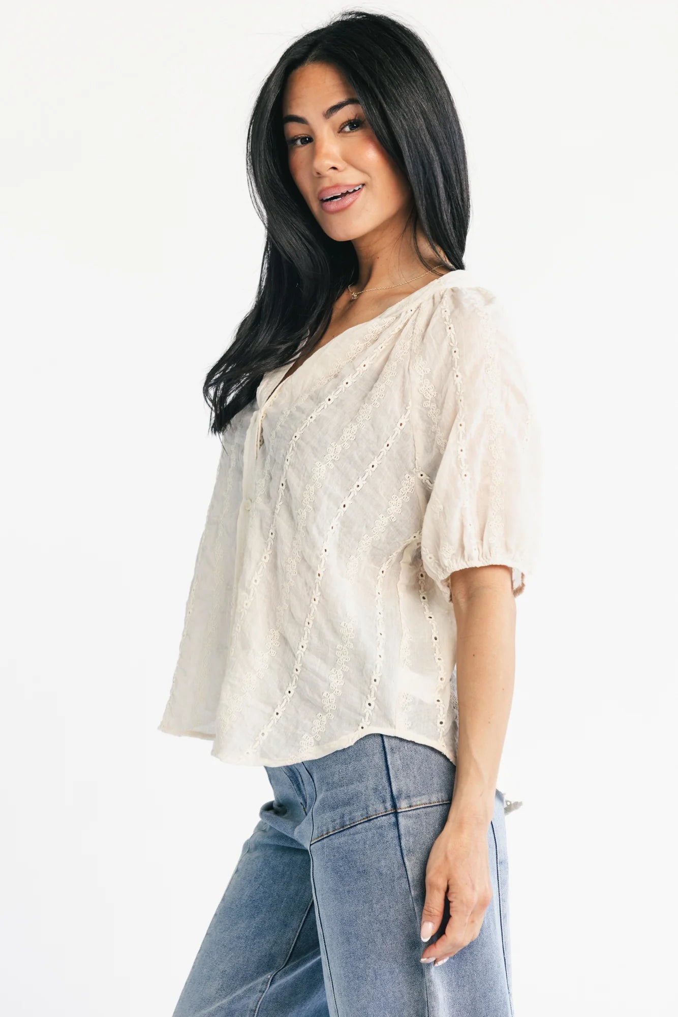 Bellamy Lace Top | Vintage Cream