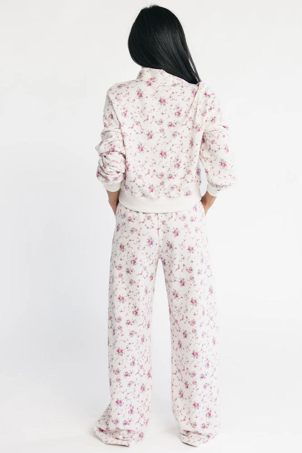 Allison Lounge Set | Ivory + Pink Floral