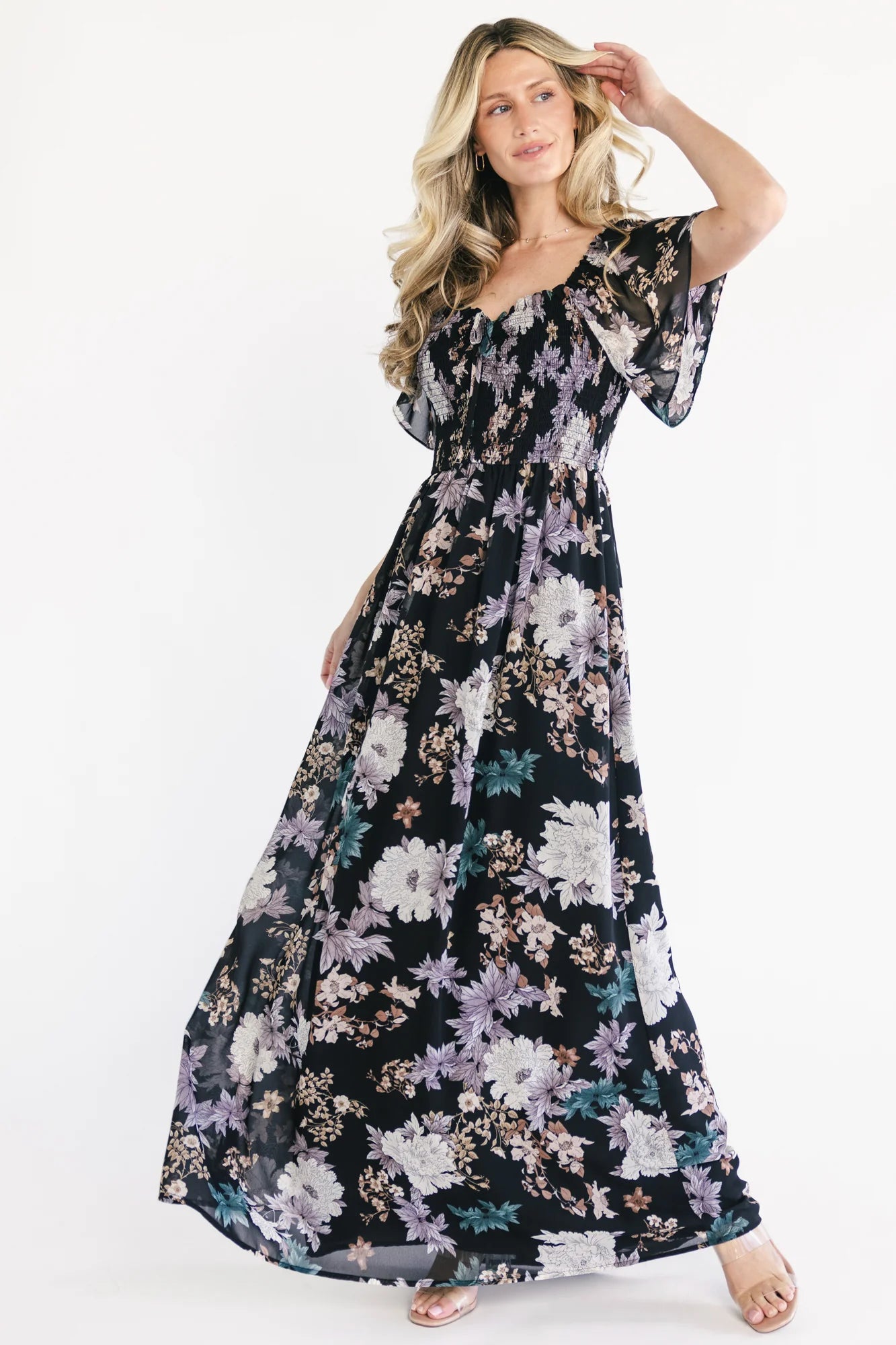 Divine Maxi Dress | Black Multi
