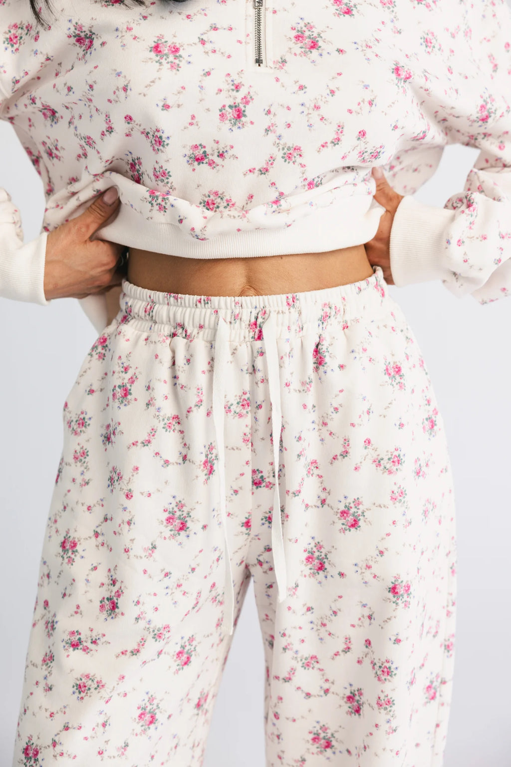 Allison Lounge Set | Ivory + Pink Floral