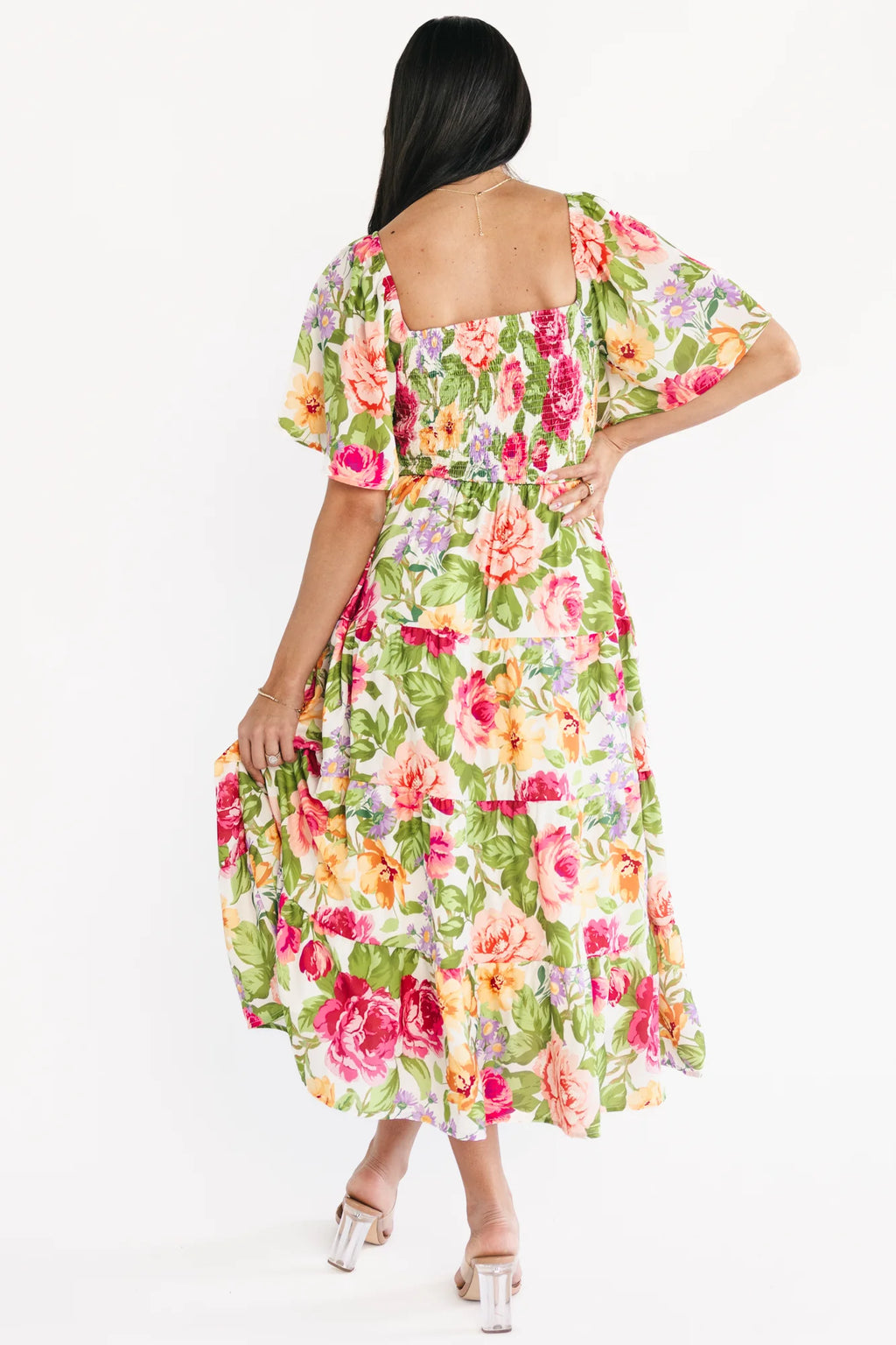 Paislee Midi Dress | Multi Floral