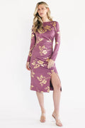Valeria Midi Dress | Dusty Orchid + Gold