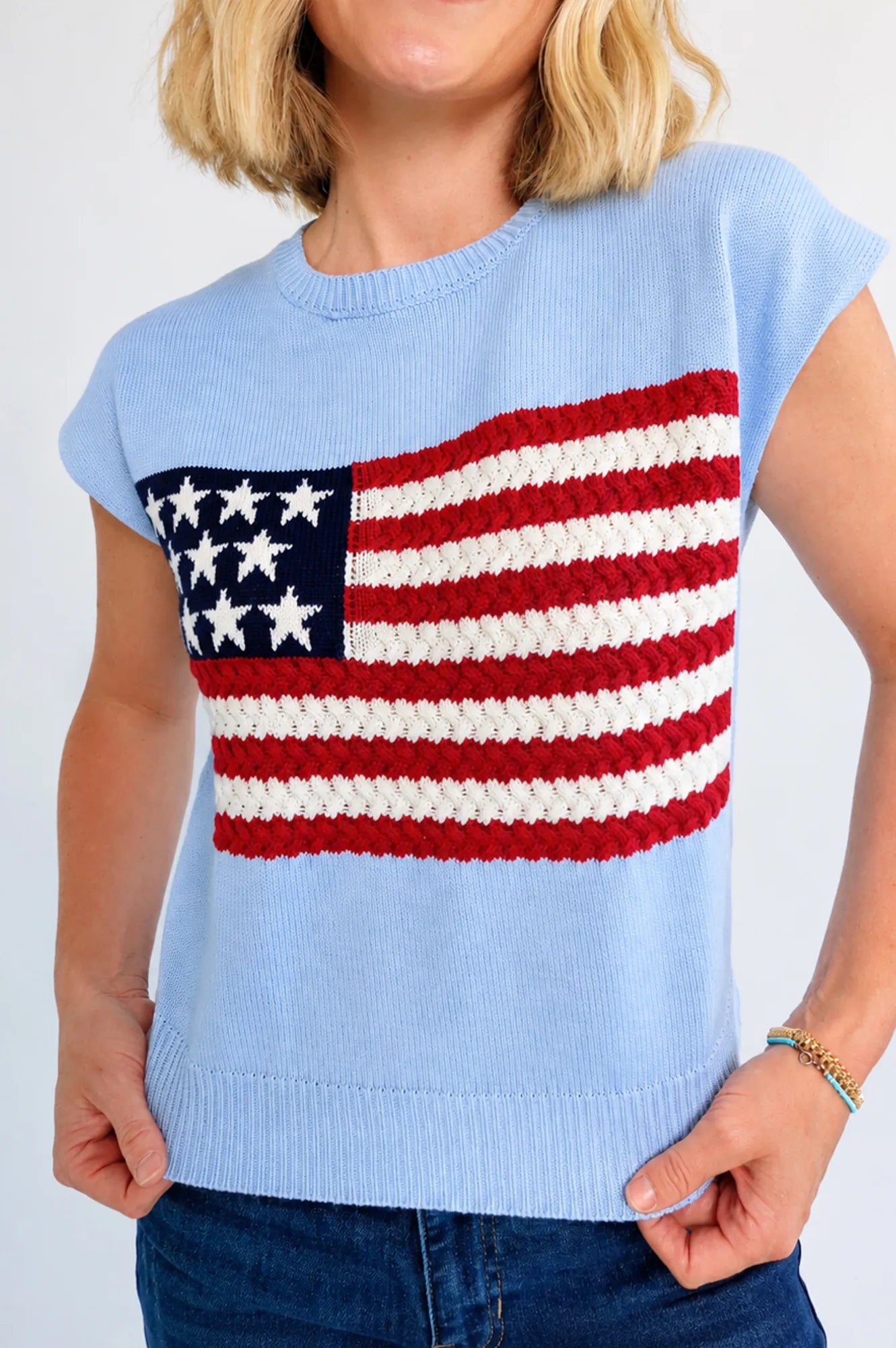 Stars & Stripes Top | Blue