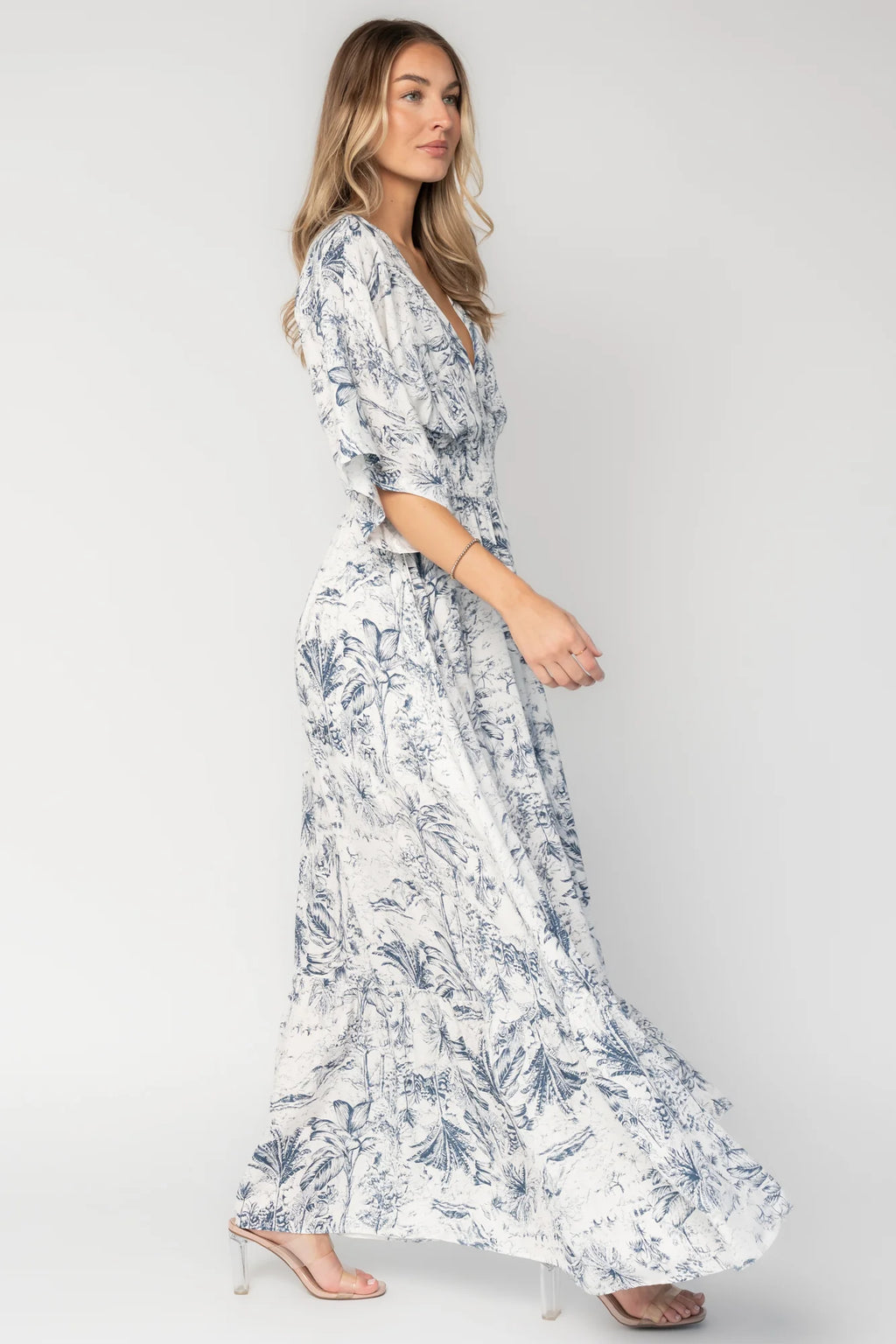 Christiana Maxi Dress | Off White + Slate
