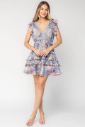 Bella Short Dress | Lavender Multi