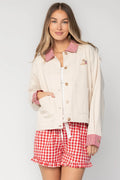 Scout Jacket | Ivory + Red Gingham