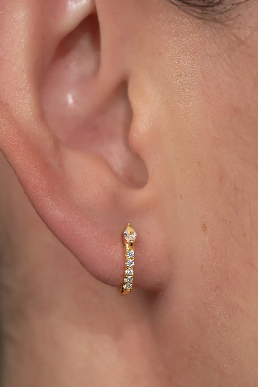 Halo Huggie Hoop Earrings | Gold