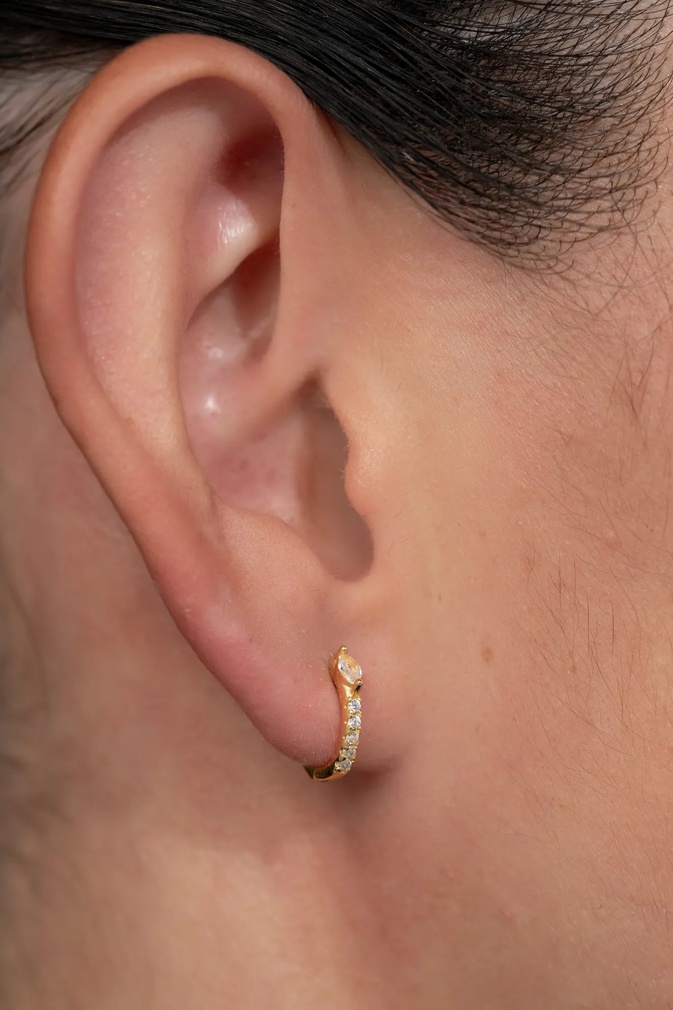 Halo Huggie Hoop Earrings | Gold
