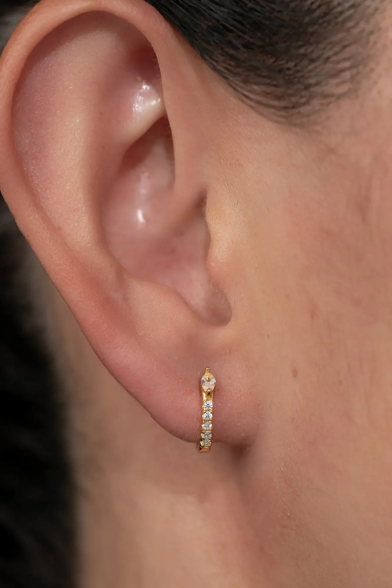Halo Huggie Hoop Earrings | Gold