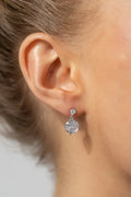 Lunette Drop Earrings | Silver