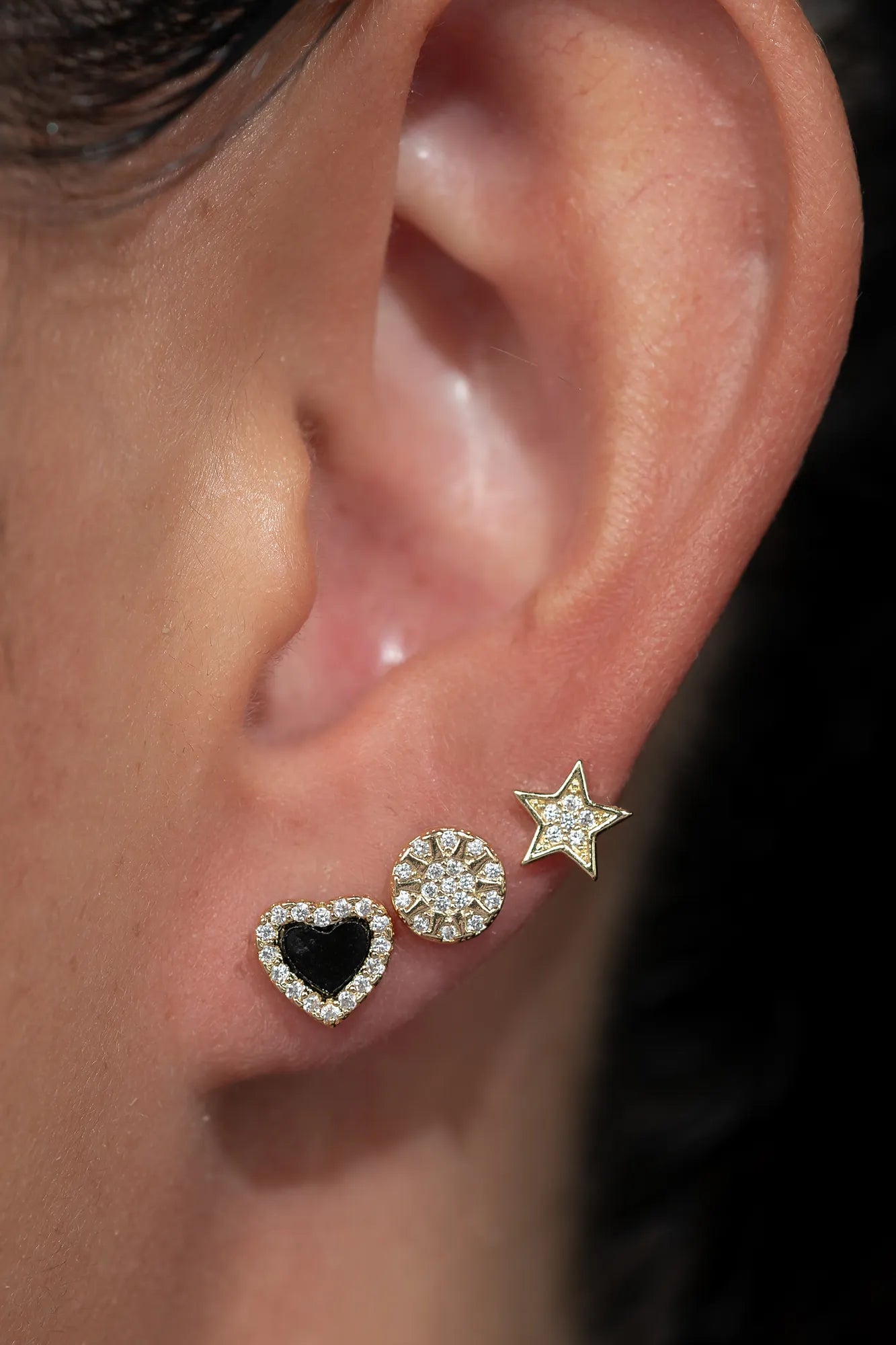 Celestial Stud Earring Set | Gold