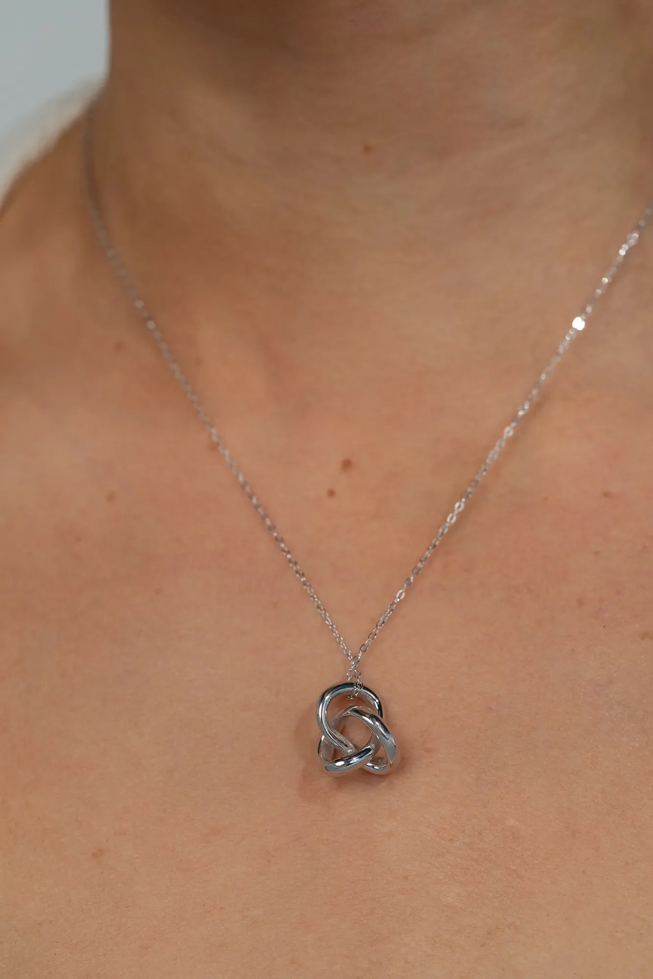 Infinity Knot Pendant Necklace | Silver