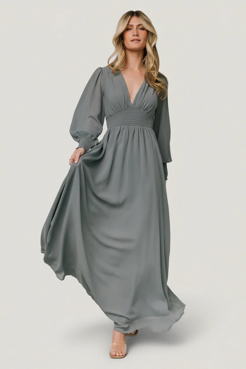 Olivia Maxi Dress | Dusty Blue
