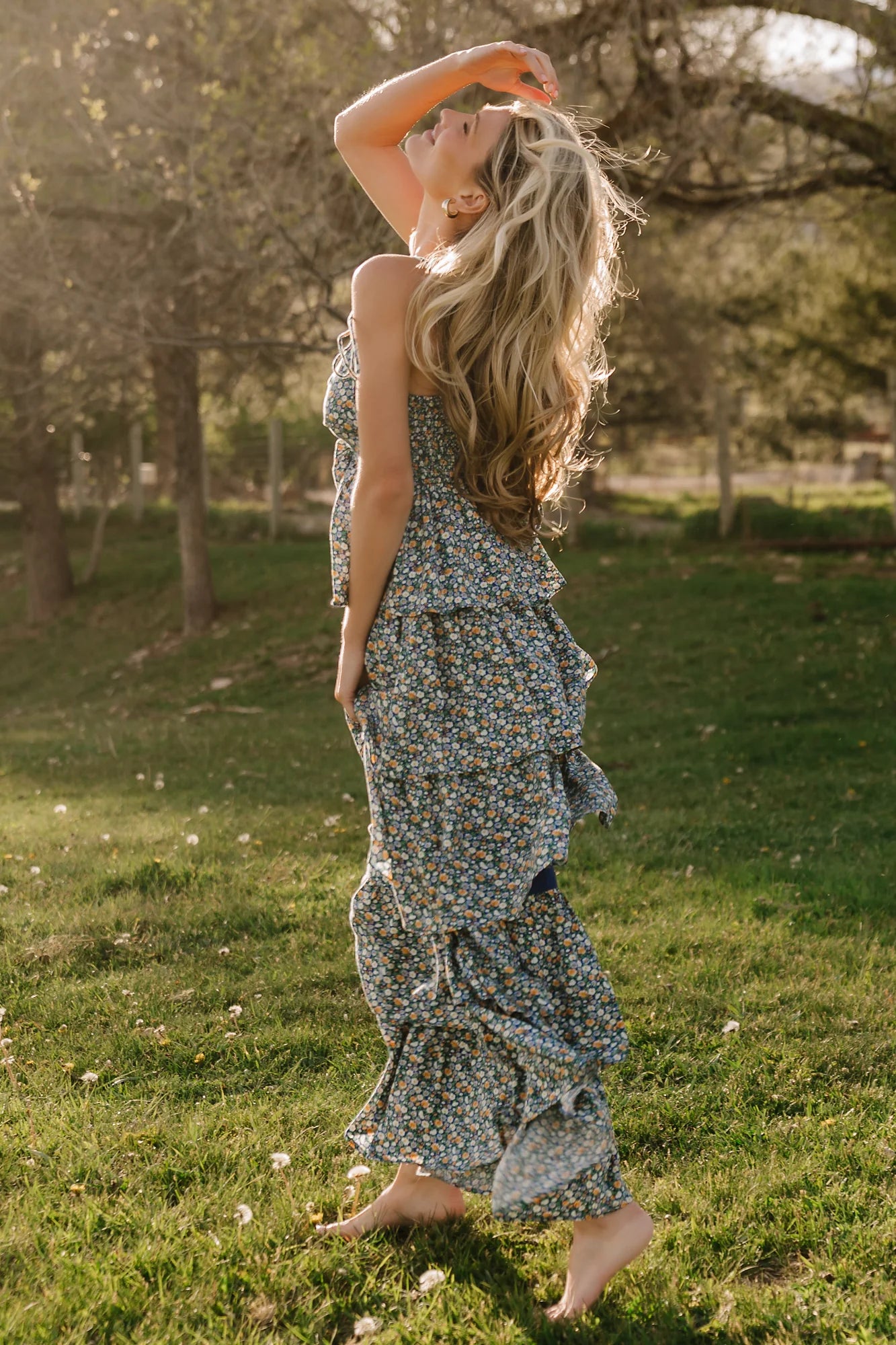 Wilma Maxi Dress | Dark Blue Multi