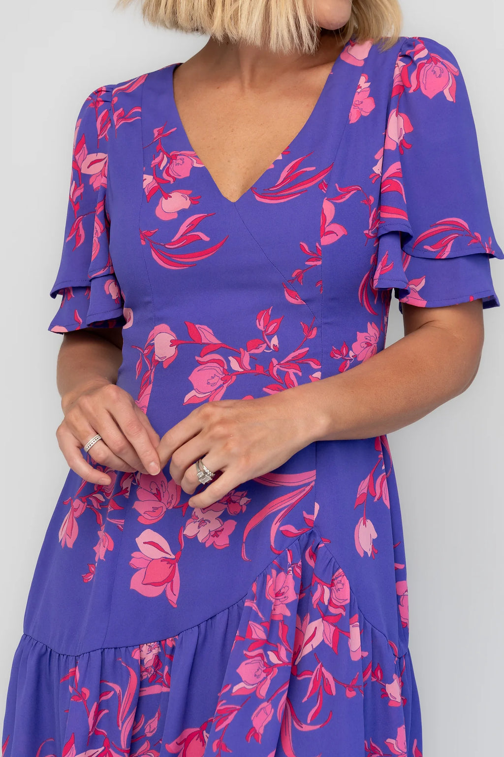 Raya Short Dress | Purple Multi