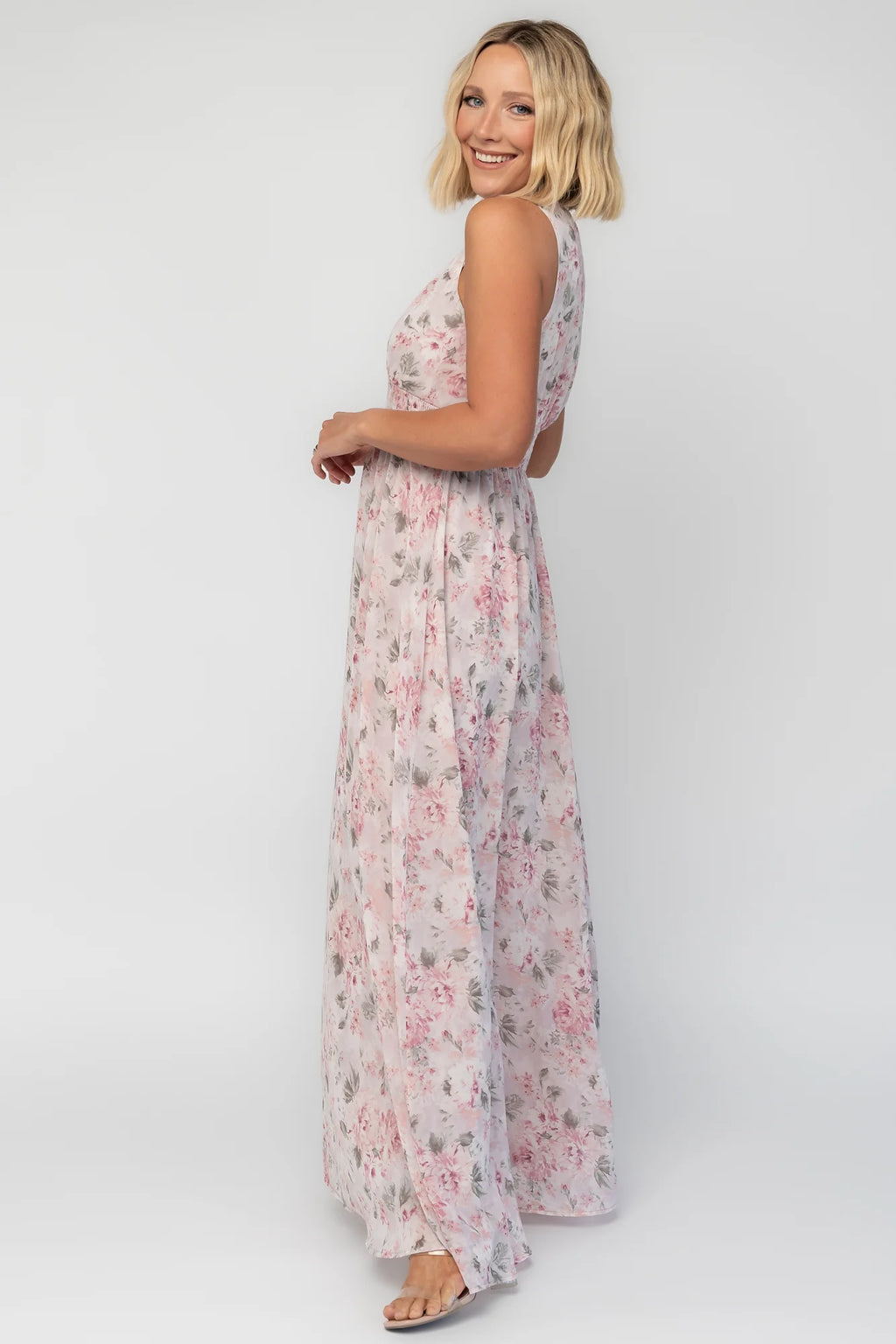 Imogen Maxi Dress | Dusty Mauve Floral