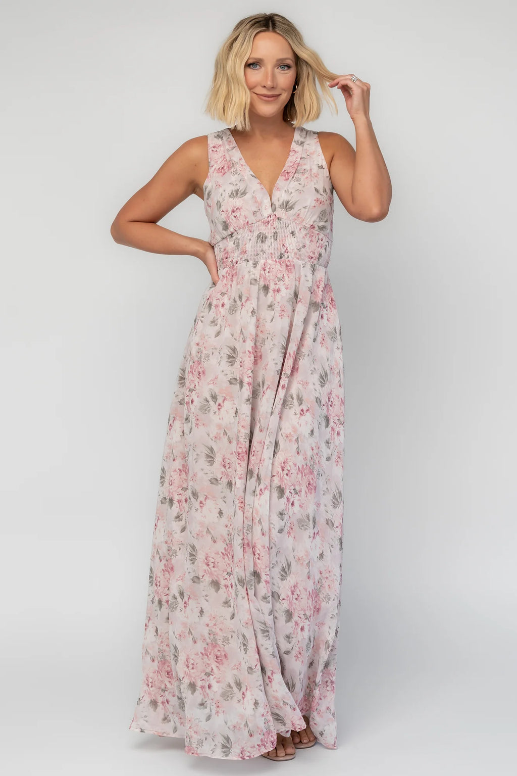 Imogen Maxi Dress | Dusty Mauve Floral