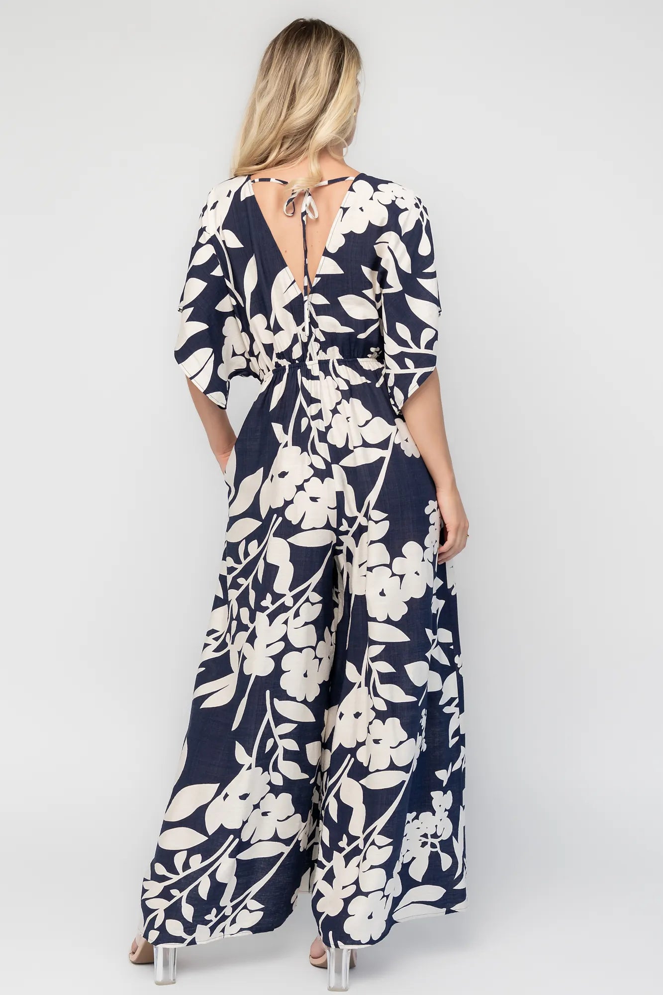 Thalassa Jumpsuit | Navy + Ivory Floral