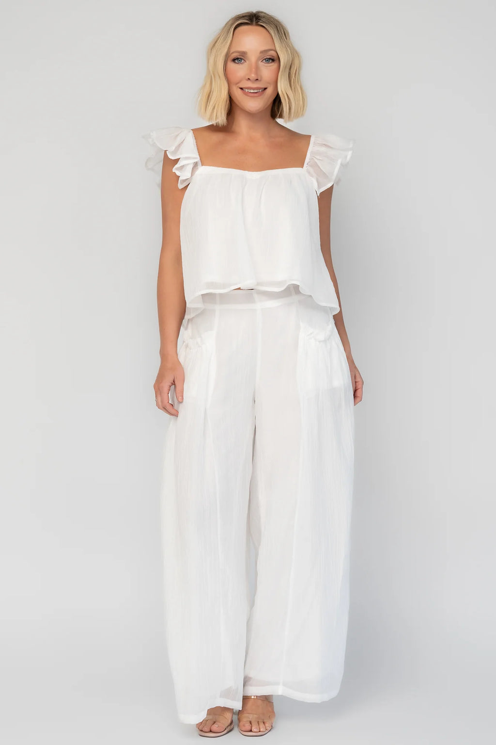 Bettie Shirt + Pants Set | Off White