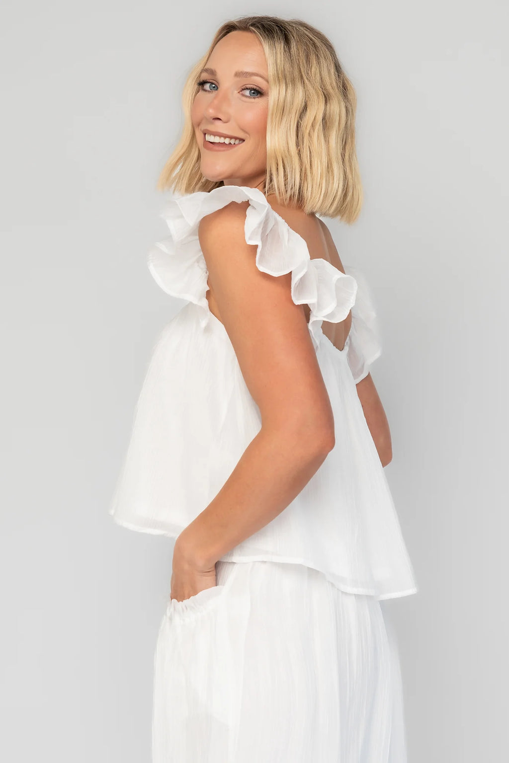 Bettie Shirt + Pants Set | Off White