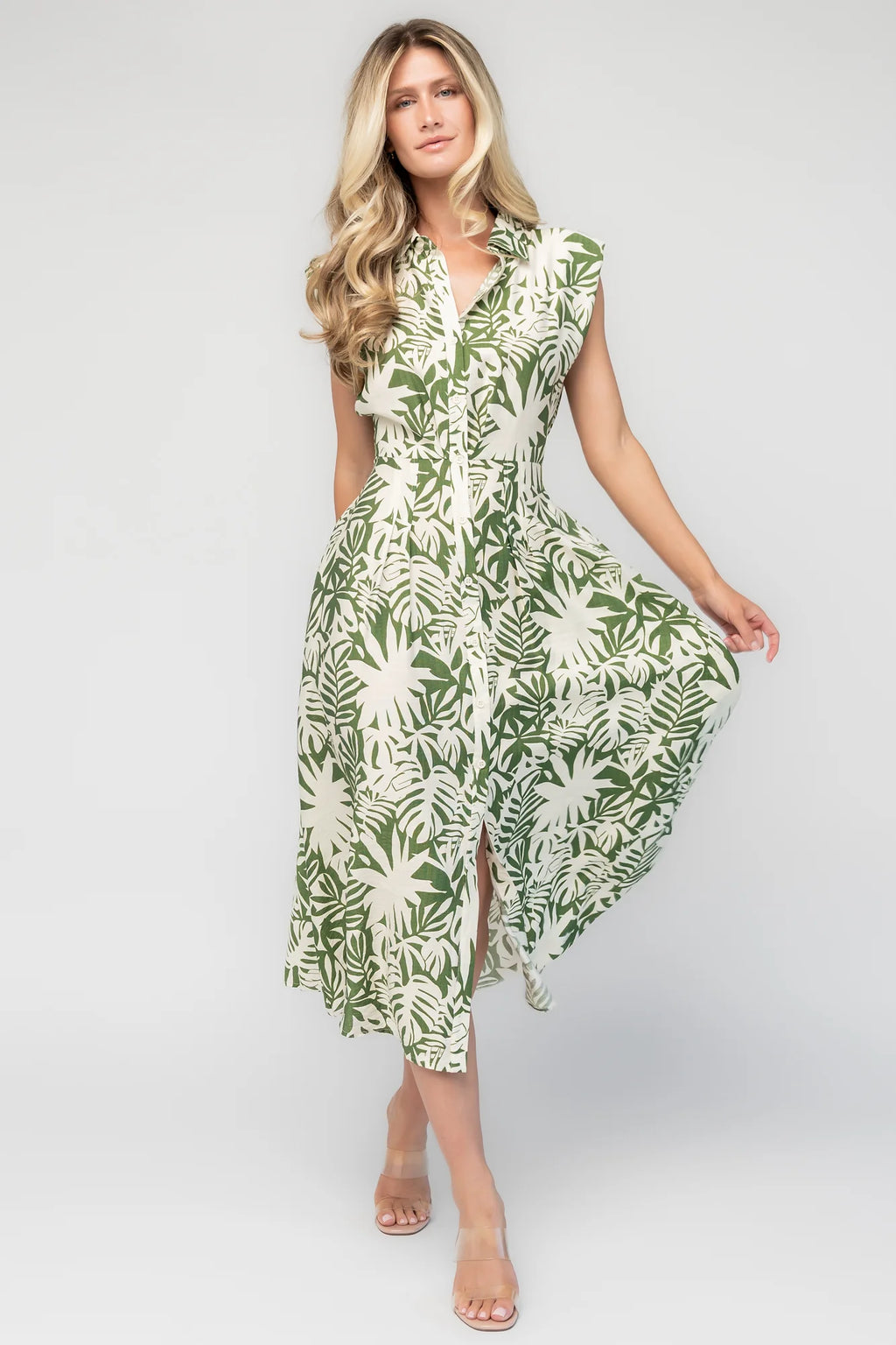 Isolde Midi Dress | Ivory + Olive Floral