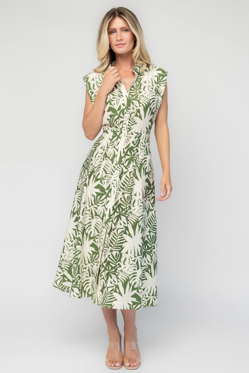 Isolde Midi Dress | Ivory + Olive Floral