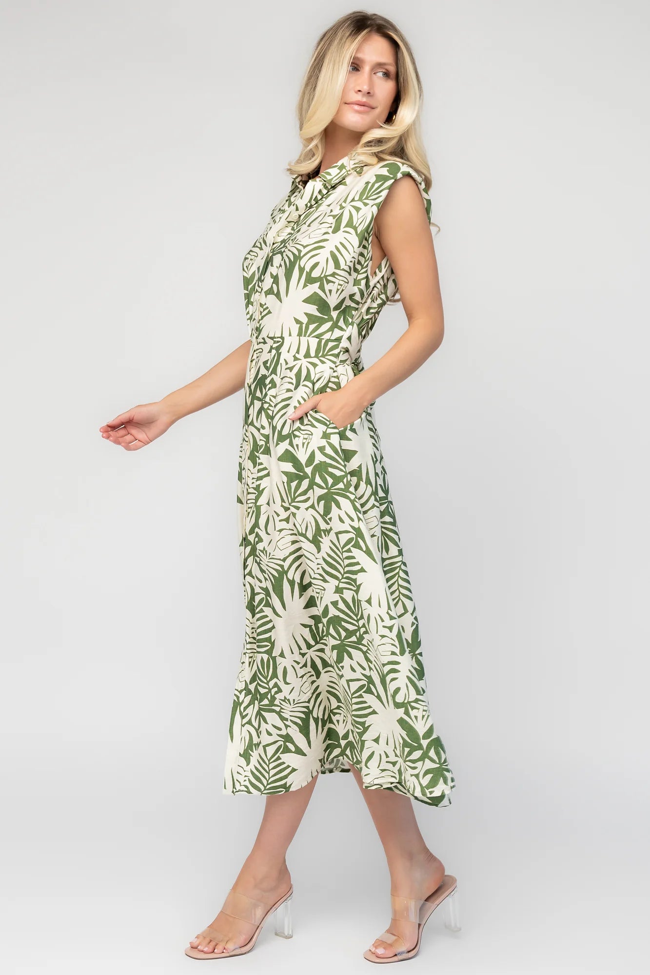Isolde Midi Dress | Ivory + Olive Floral