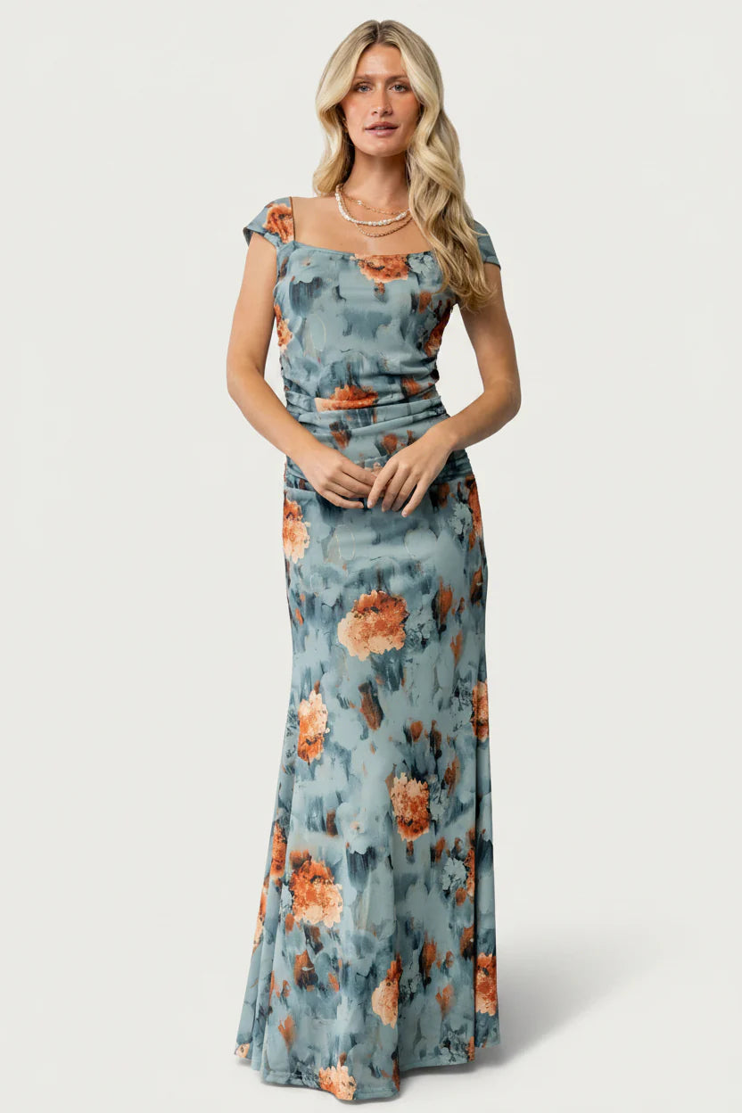 Amelia Tank Maxi Dress | Vintage Teal + Rust
