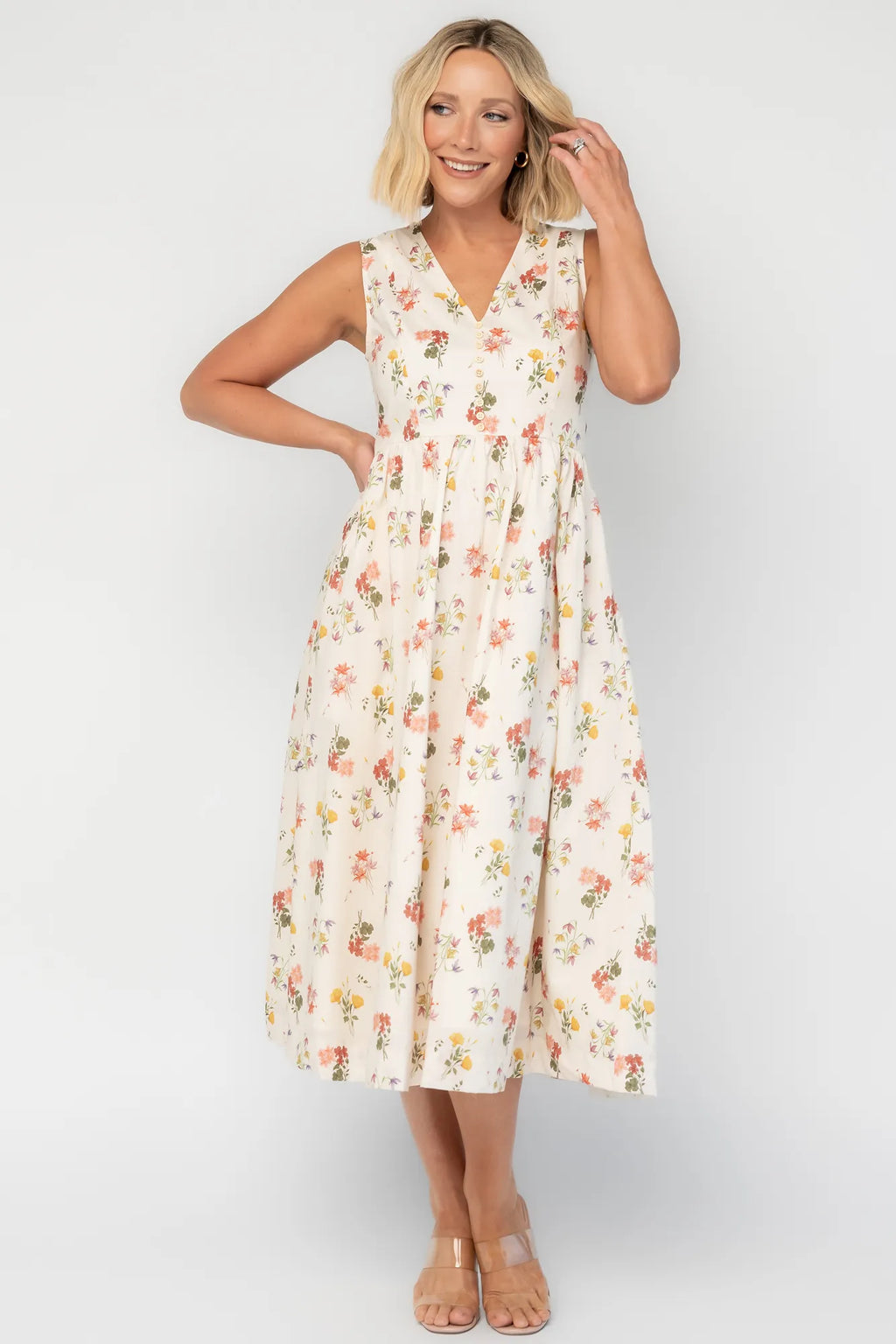 Whitmore Midi Dress | Cream Multi Floral