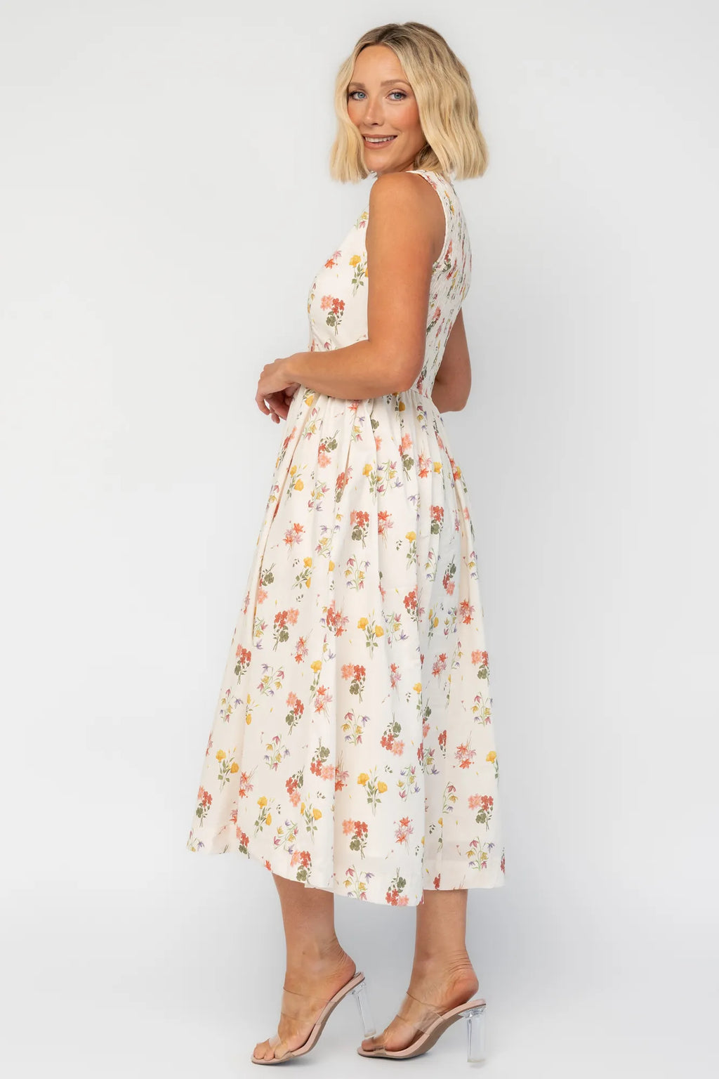 Whitmore Midi Dress | Cream Multi Floral