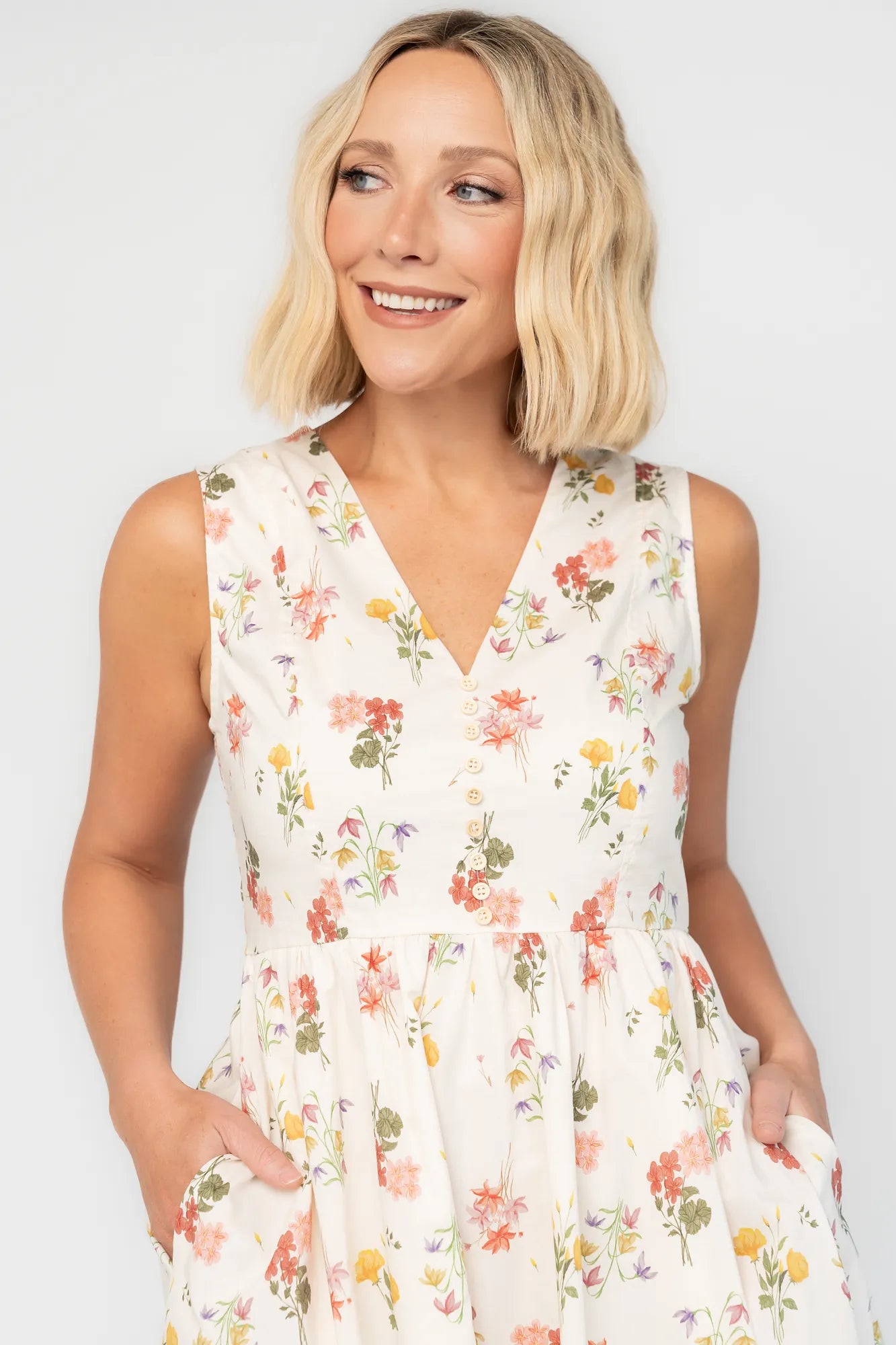 Whitmore Midi Dress | Cream Multi Floral