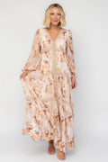 Langley Maxi Dress | Warm Abstract Floral