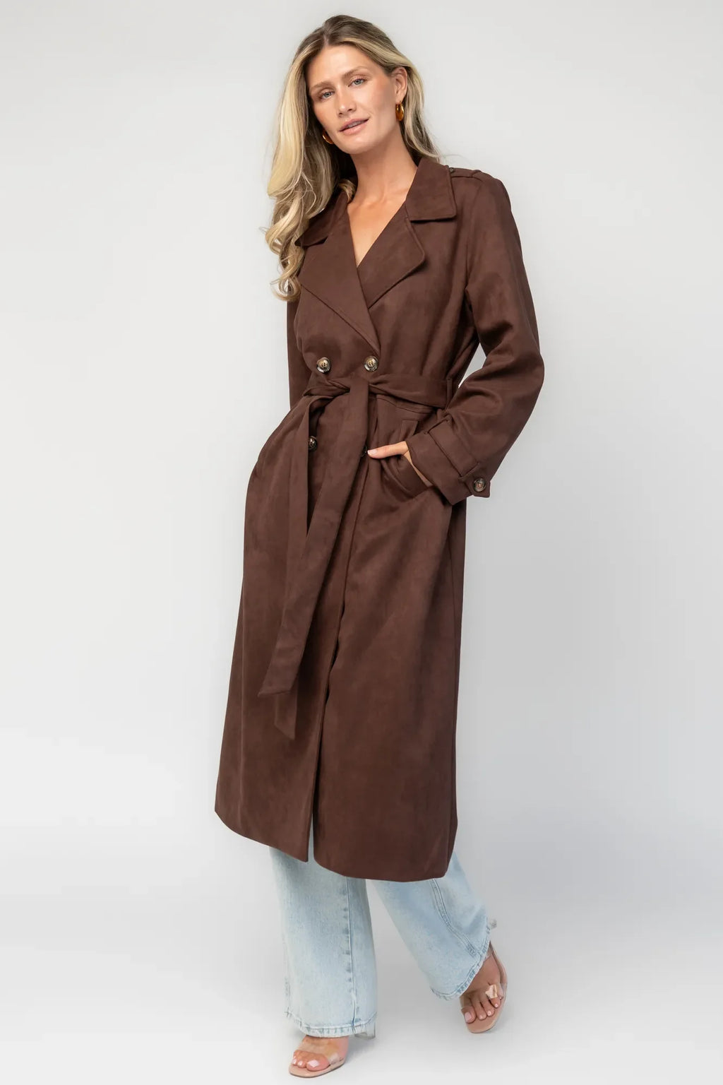 Carnegie Coat | Brown Suede