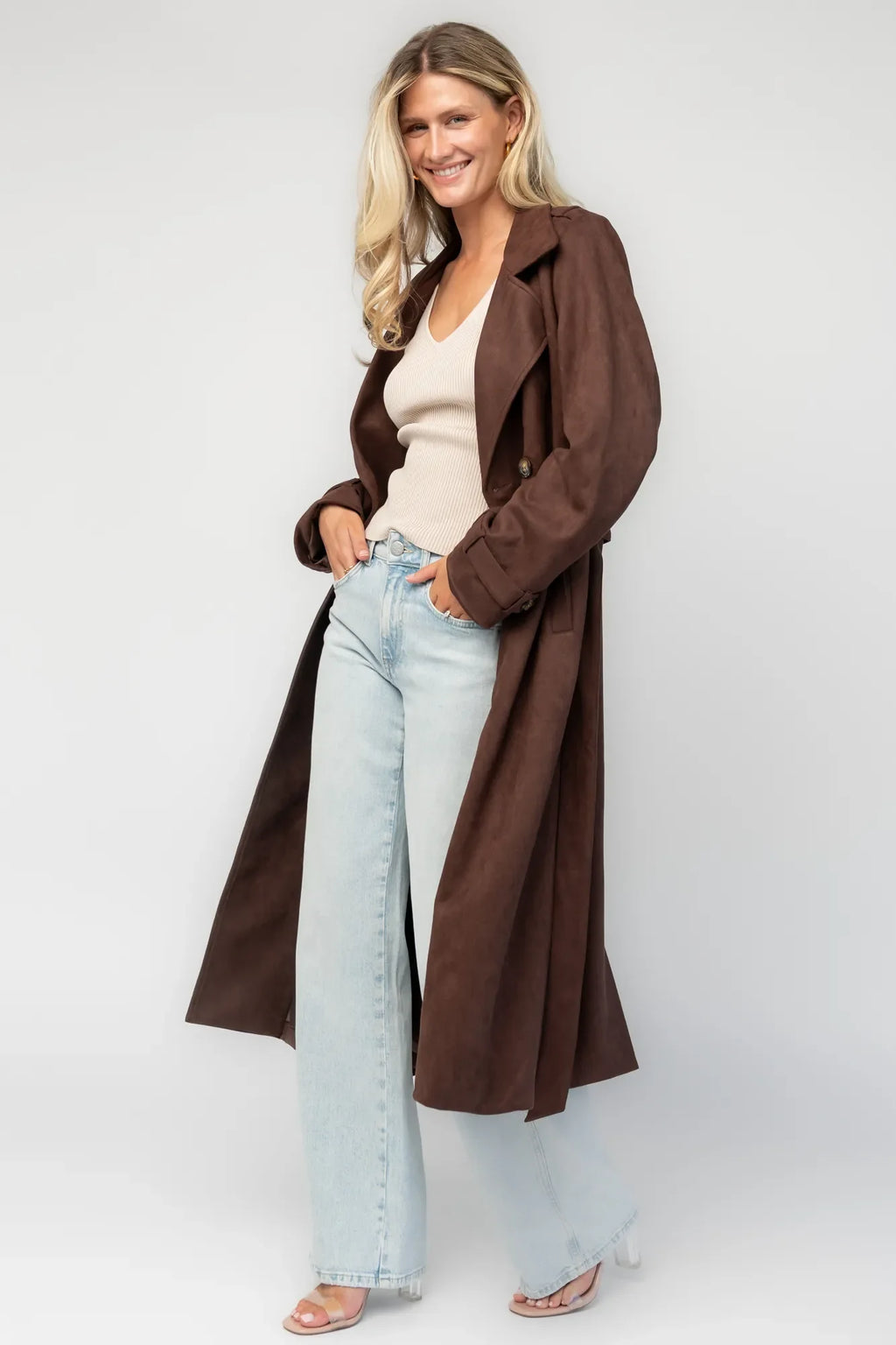 Carnegie Coat | Brown Suede