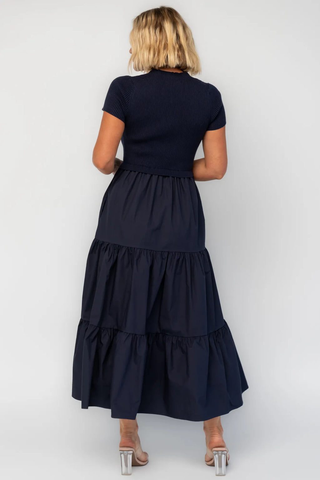 Devotion Tiered Dress | Navy