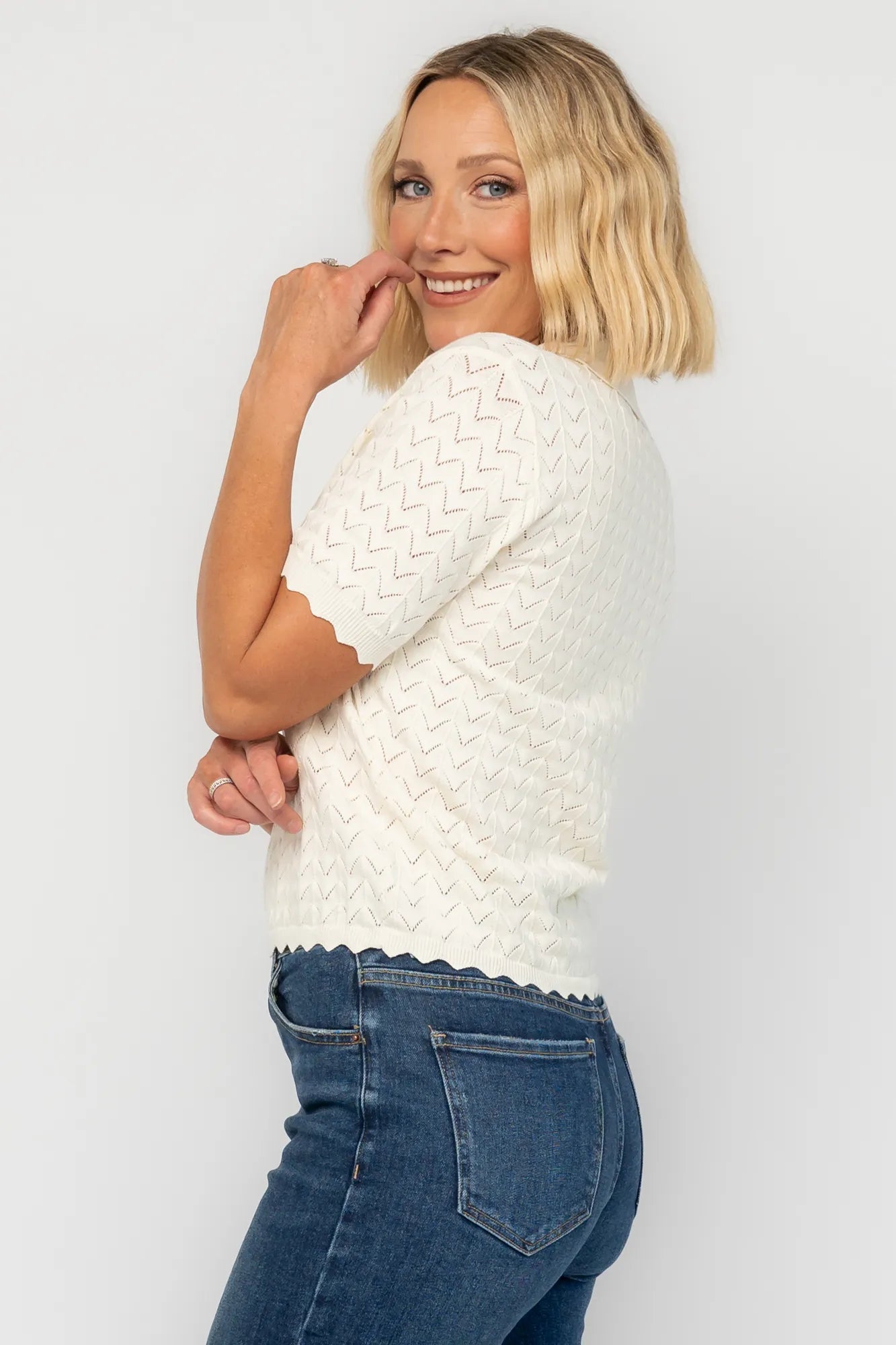 Barclay Knit Top | Cream